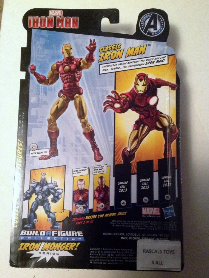 Hasbro Iron Man 3 Marvel Legends Series 1 with Build-A-Figure Iron ...