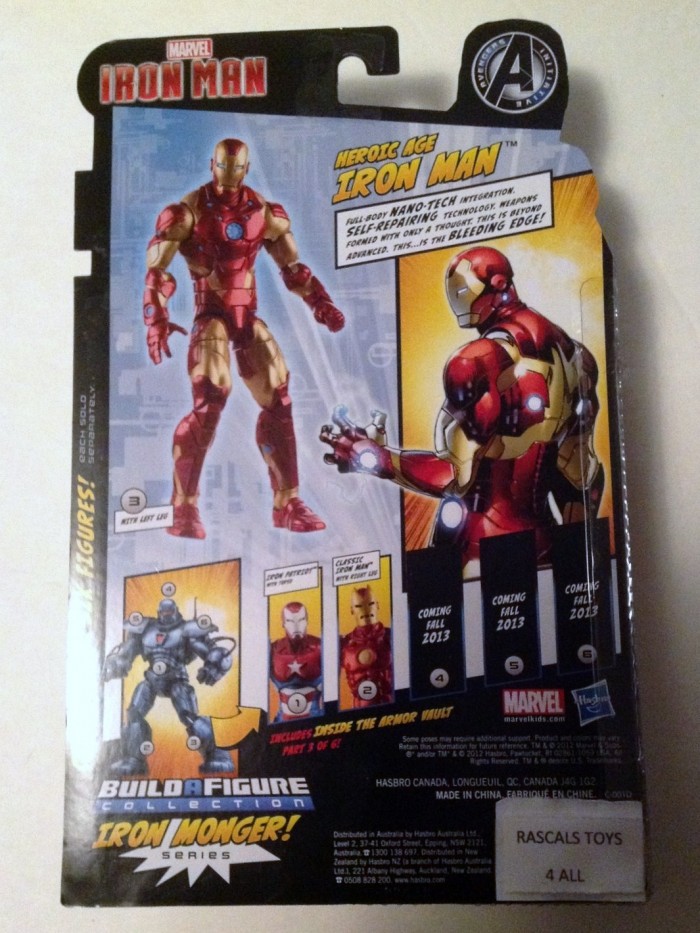 Hasbro Iron Man 3 Marvel Legends Series 1 With Build-a-figure Iron 