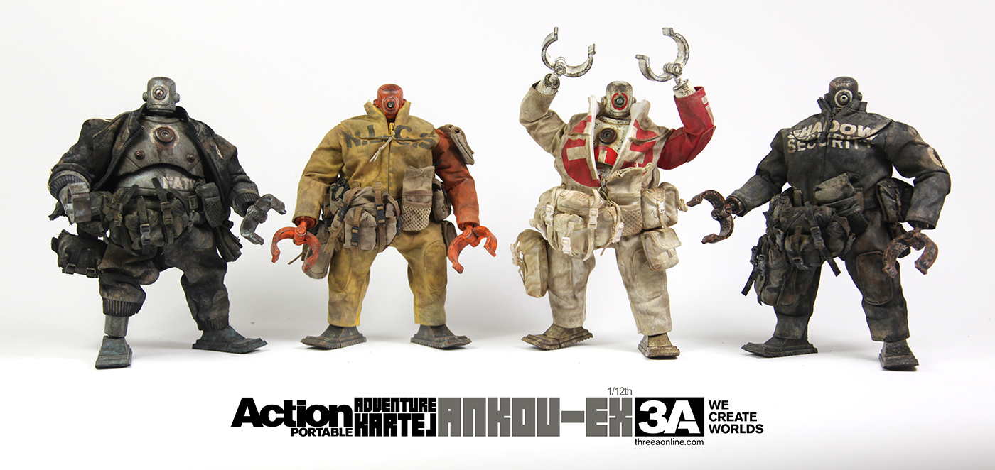 ThreeA Toys Action Portable Civil Offensive 3 Ankou EX 3-Pack on